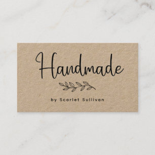 Handmade Kraft Laurel Business Card 