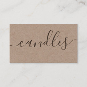 Handmade Kraft Soy Candle Soy Wax Melt Business Card