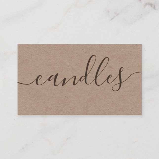 Handmade Kraft Soy Candle Soy Wax Melt Business Card (Front)