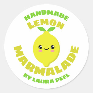 Handmade Lemon Marmalade Classic Round Sticker