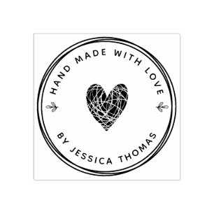 Handmade love rubber stamp
