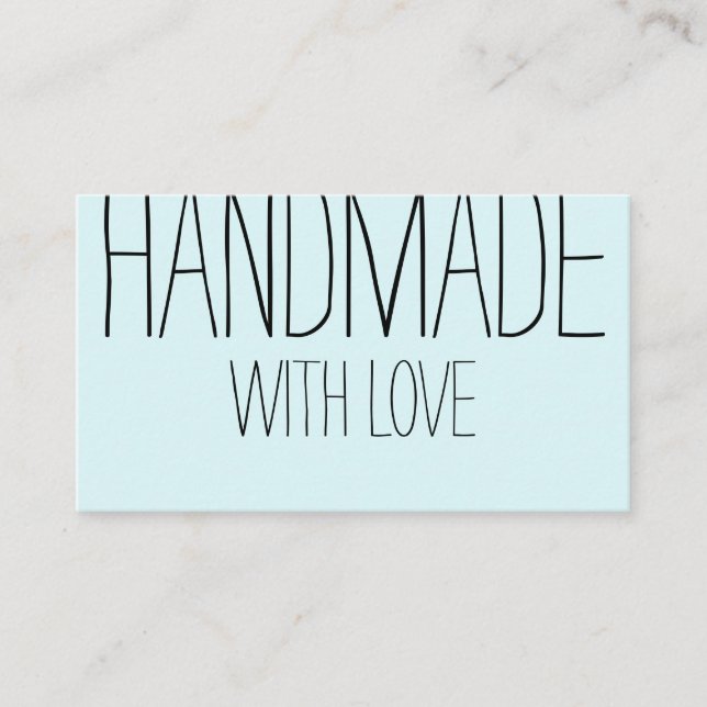 Handmade modern simple trendy handwritten business card (Front)