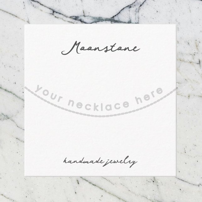 Handmade Moonstone Necklace Jewellery Display Card (Creator Uploaded)
