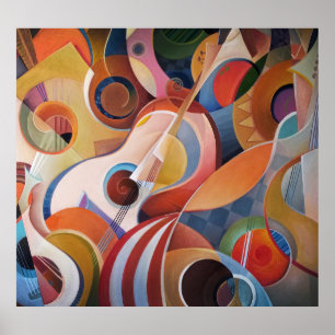 Handmade Music Abstract Painting Poster