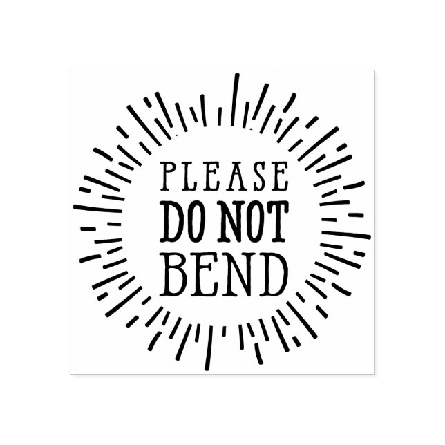 HANDMADE PACKAGING rustic please do not bend Rubber Stamp (Imprint)
