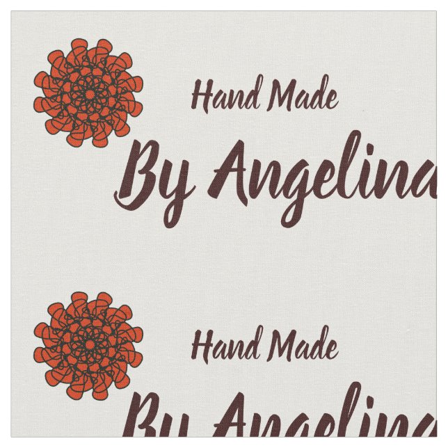 Handmade personalized sewing labels fabric (Close Up)