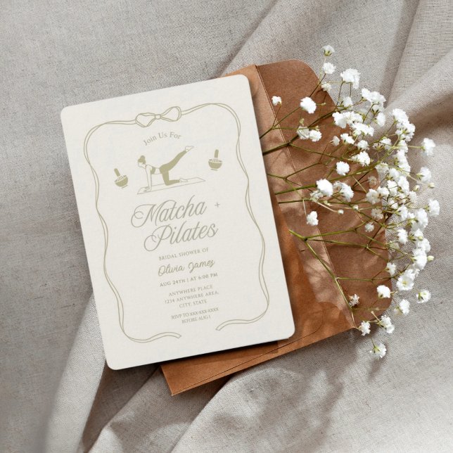 Handmade pilates bridal shower invitation (Creator Uploaded)