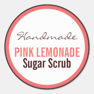 Handmade Pink Lemonade Sugar Scrub Classic Round Sticker