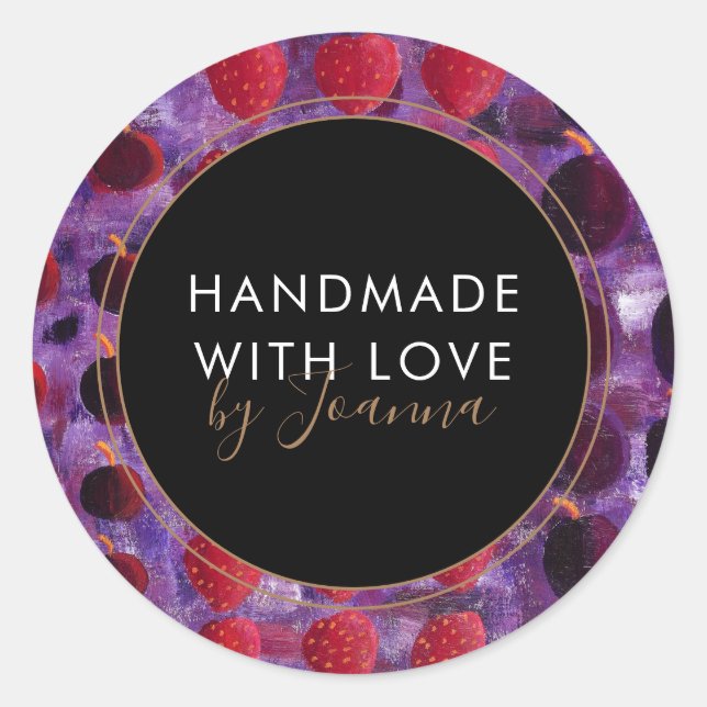 Handmade Product Business Red Fruit Label (Front)