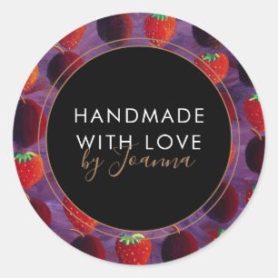Handmade Product Business Strawberry Fruit Label