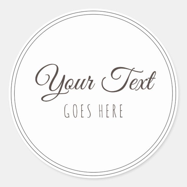 Handmade Product Simple Trendy Modern Classic Round Sticker (Front)