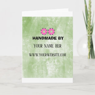 Handmade Product Vintage Floral Gold Business Holiday Card
