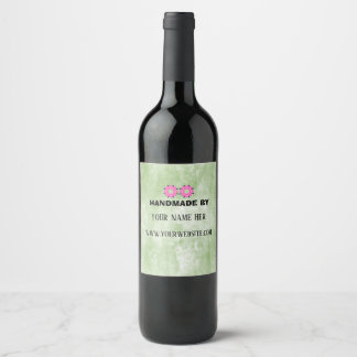 Handmade Product Vintage Floral Gold Business Wine Label