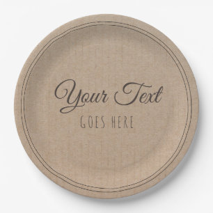 Handmade Product Vintage Simple Trendy Kraft Paper Plate
