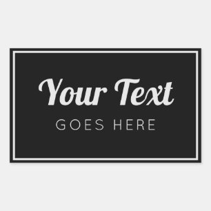 Handmade Product Vintage Simple Trendy Rectangular Sticker