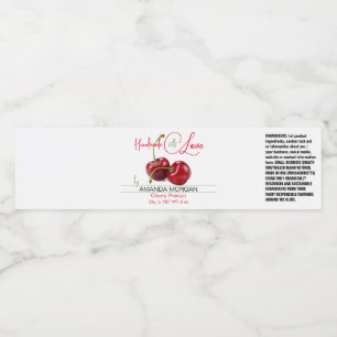 Handmade Product Wrap Around Label Cherry