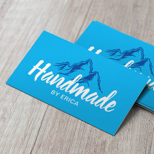 Handmade Products Blue Mountain Typography Business Card