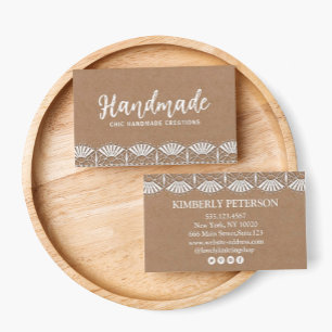 Handmade Rustic Kraft Business Card