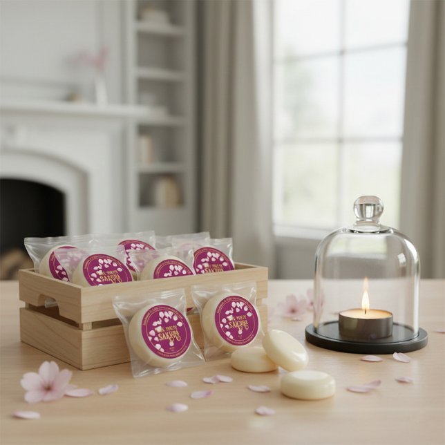 Handmade Sakura Wax Melts Round Sticker (Creator Uploaded)