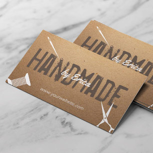 Handmade Sewing Crafts Vintage Cardboard Business Card