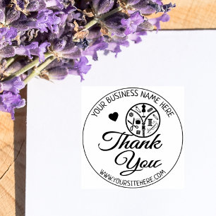 Handmade Sewing Small Business Thank You   Rubber Stamp