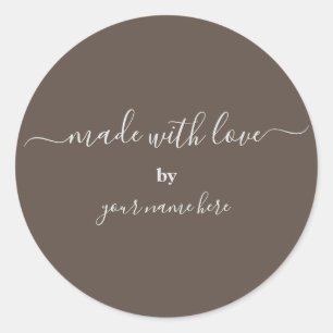 Handmade Simple Elegant Packaging Classic Round St Sticker