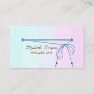 Handmade Simple Rustic ,Colourful Striped Business Card