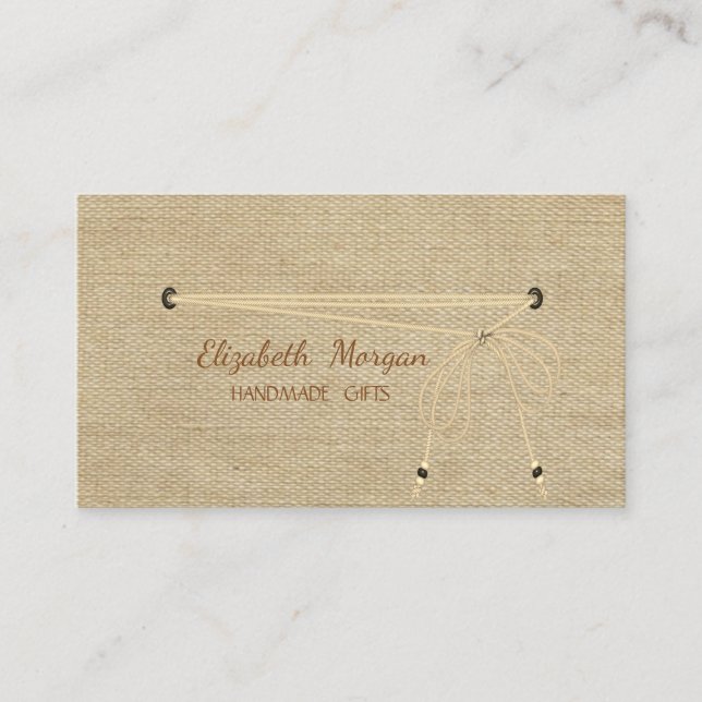 Handmade Simple Rustic Minimalist Business Card (Front)