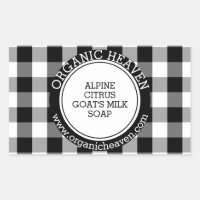 Handmade Soap B&W Lumberjack Plaid Product Label