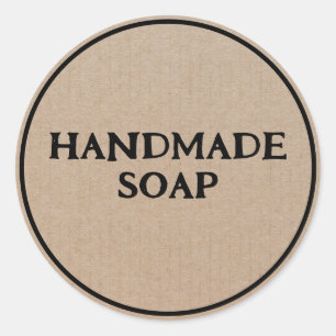 Handmade Soap Brown Kraft Paper Sticker Labels
