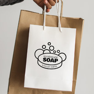Handmade Soap, Custom Business Large Rubber Stamp
