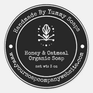 Handmade Soap Label Black & White