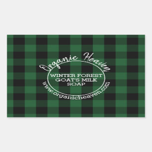 Handmade Soap Lumberjack Plaid Product Label