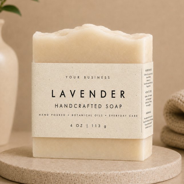 Handmade Soap Small Business Belly Band Label (Creator Uploaded)