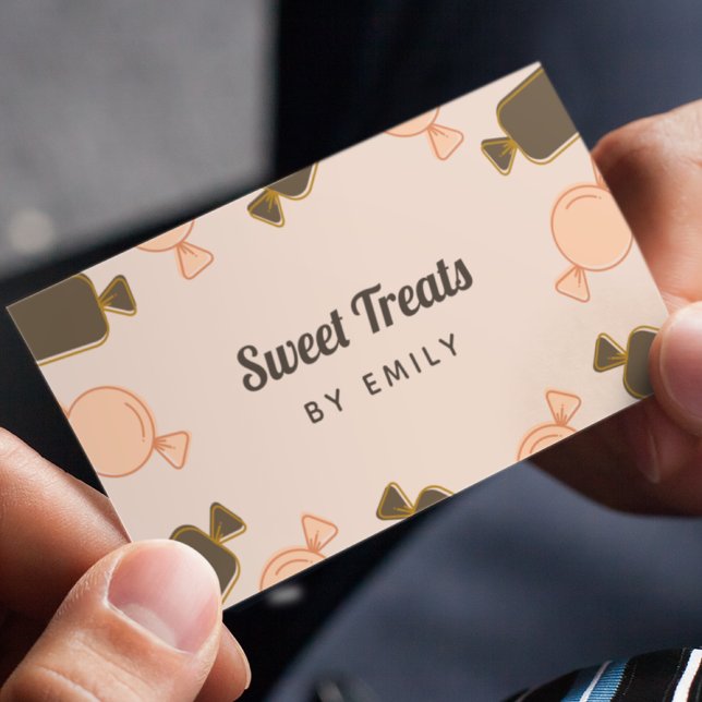 Handmade Social Media Baking Sweet Treats Candy Business Card (Creator Uploaded)