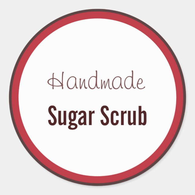 Handmade Sugar Scrub Classic Round Sticker (Front)