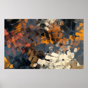Handmade surreal abstract pattern. Modern artistic Poster