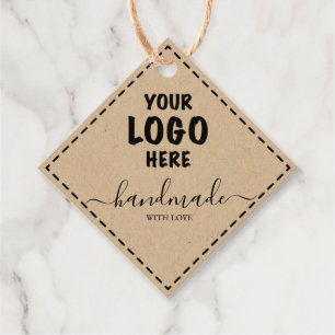 Handmade Tag Price Tag Your Logo Kraft Diamond