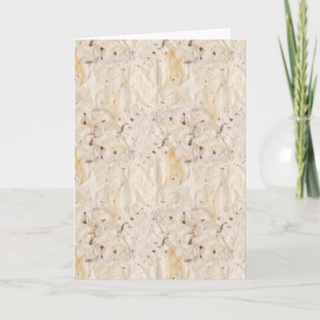 Handmade Textured Paper-look Rustic Greeting Card (Front)