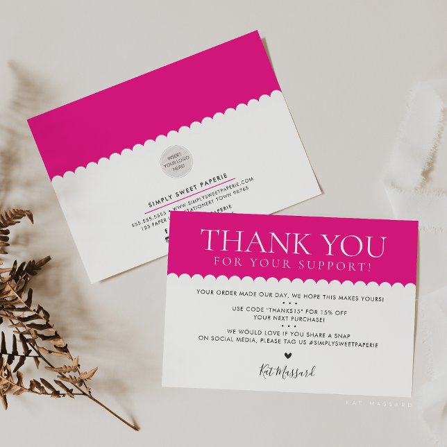 HANDMADE THANK YOU professional cute fuschia pink (Creator Uploaded)