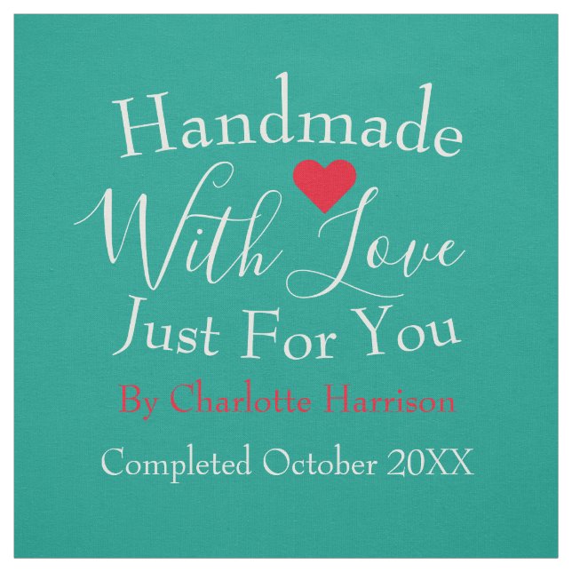 Handmade Uncut Personalised Quilt Sewing Labels  Fabric (Swatch)