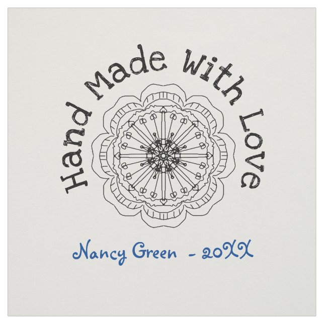 Handmade Uncut Personalised Quilt Sewing Labels Fabric (Swatch)