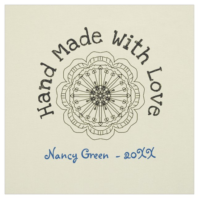 Handmade Uncut Personalised Quilt Sewing Labels  Fabric (Swatch)