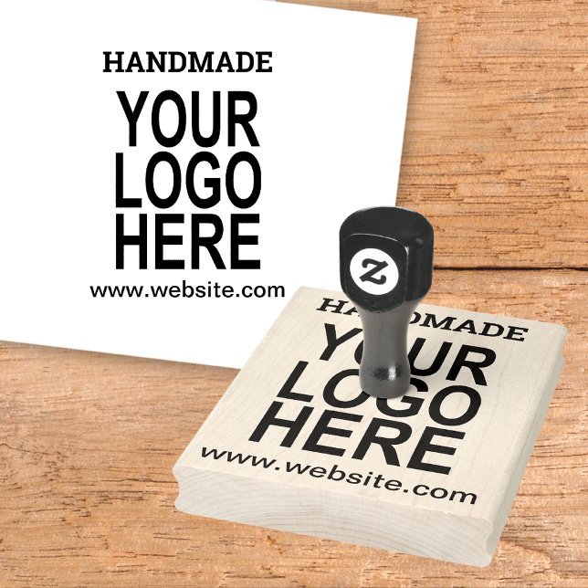 Handmade Website Your Business Logo Custom Rubber Stamp (Creator Uploaded)