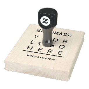 Handmade Website Your Business Logo Wood Art Stamp