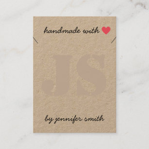 Handmade with Heart Necklace Display Card Holder