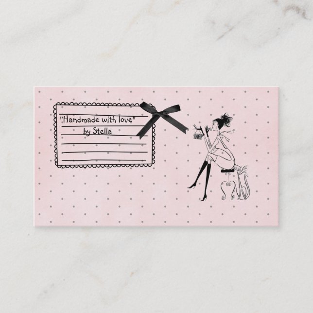 handmade with love business card (Front)