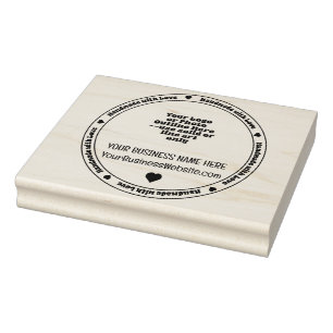 Handmade with Love Business Promo - Monochromatic Rubber Stamp