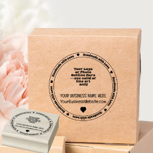Handmade with Love Business Promo - Monochromatic Rubber Stamp