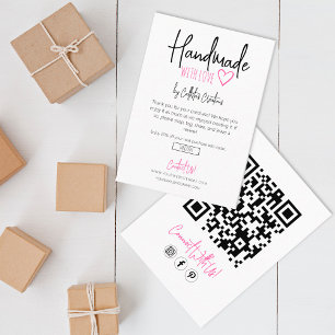 Handmade With Love Business Thank You Card